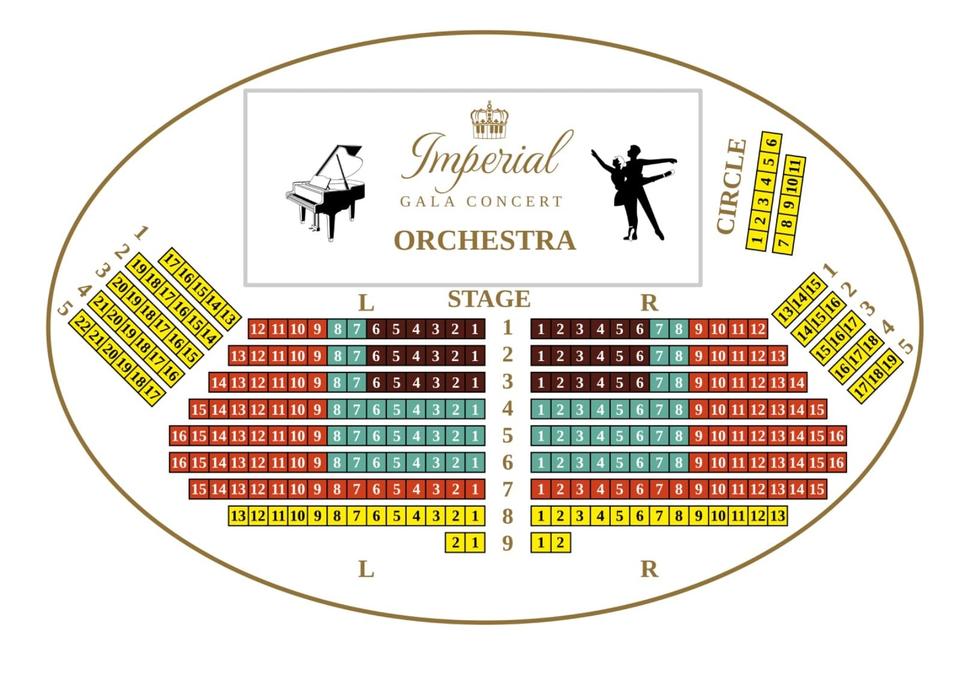 Seating plan for Palais Auersperg
