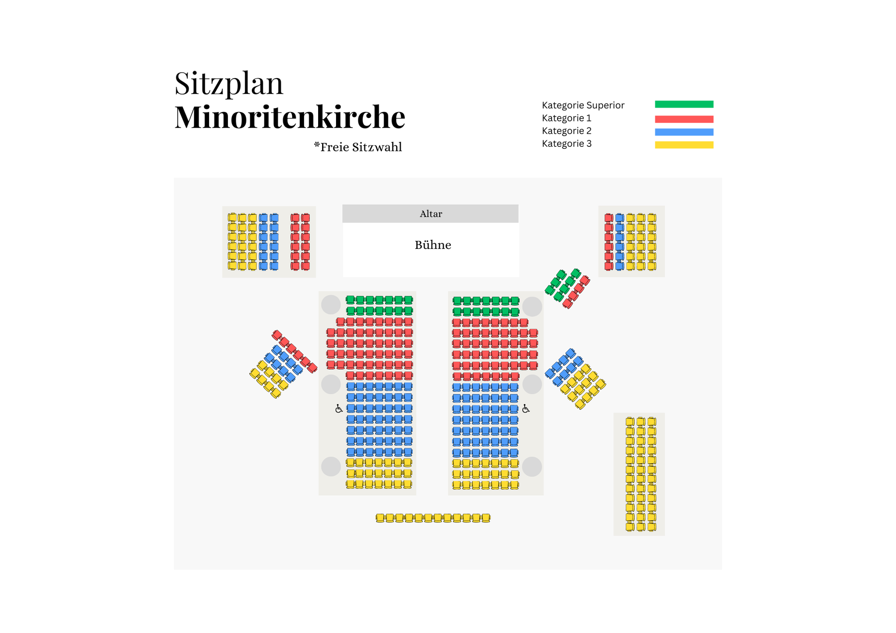 Seating plan for Minoritenkirche