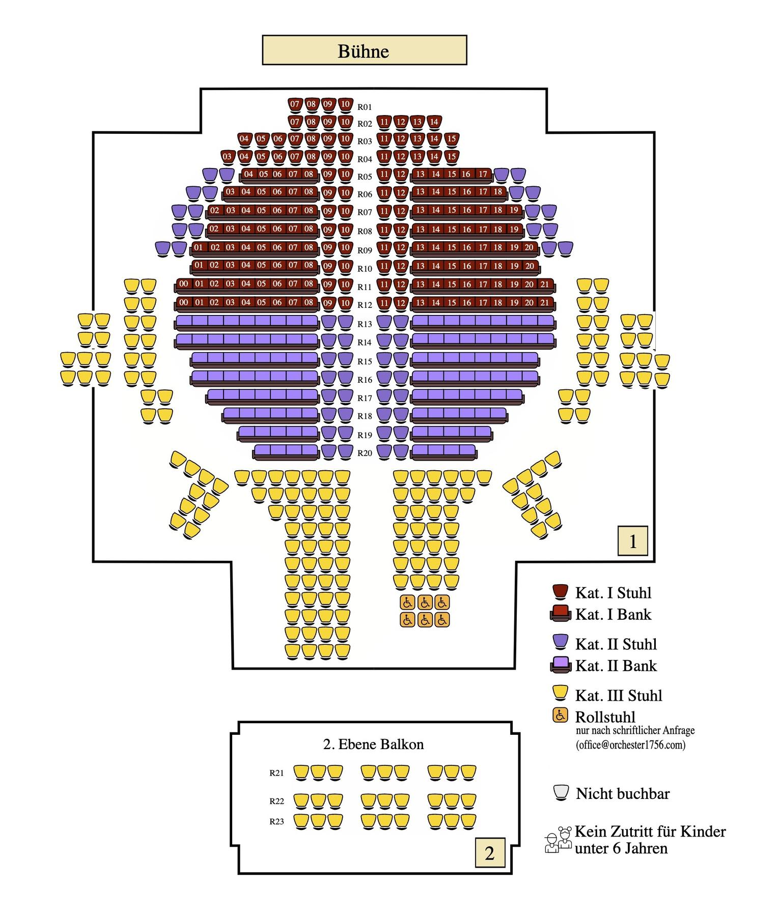 Seating plan for Karlskirche Wien