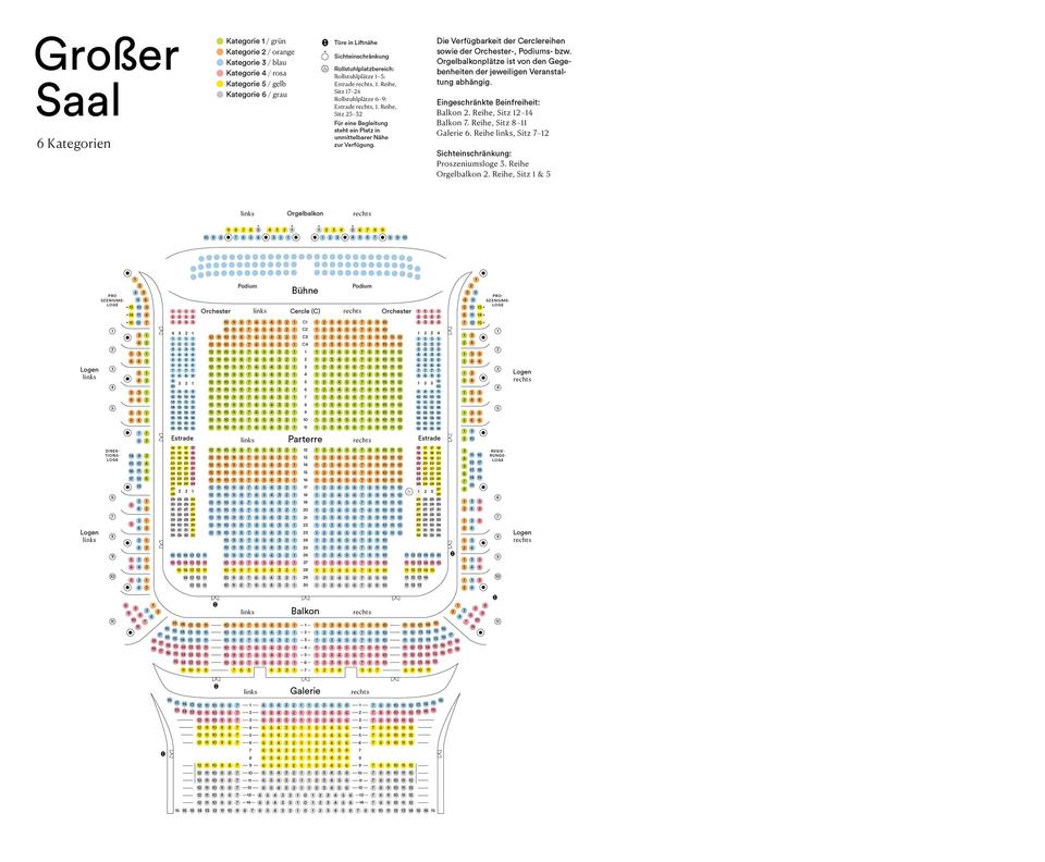 Seating plan for Konzerthaus Großer Saal