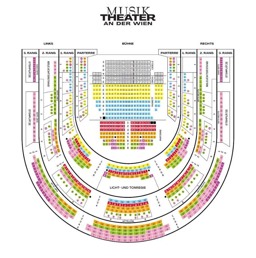 Seating plan for Theater an der Wien