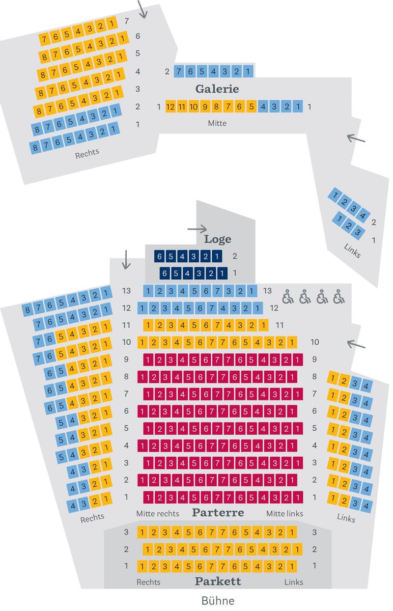 Seating plan for MuTh - Musik & Theater