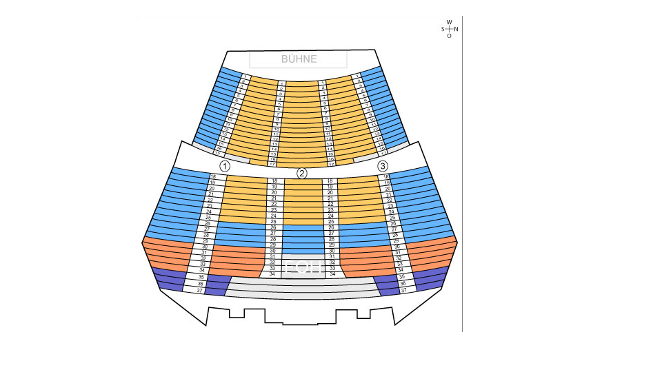 Seating plan for Stadthalle Halle F